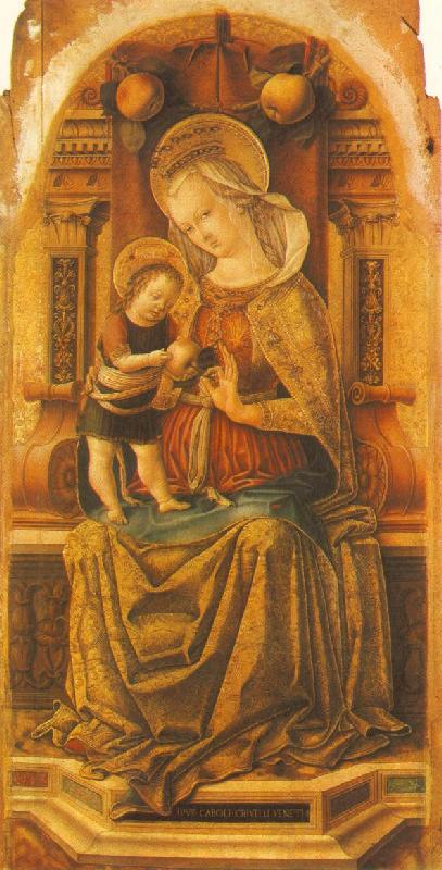 CRIVELLI, Carlo Virgin and Child Enthroned sdf oil painting image